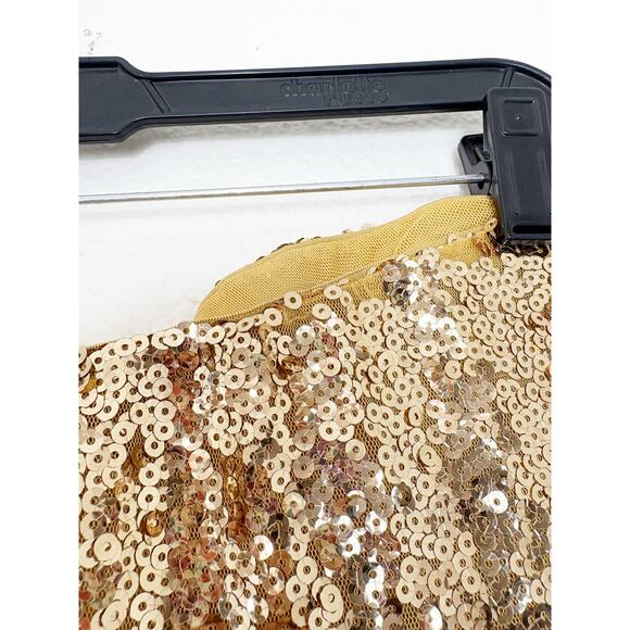 NWT Urban Outfitters Stella Sequin Strapless Midi Dress Size Small Gold Cocktail - Picture 12 of 14